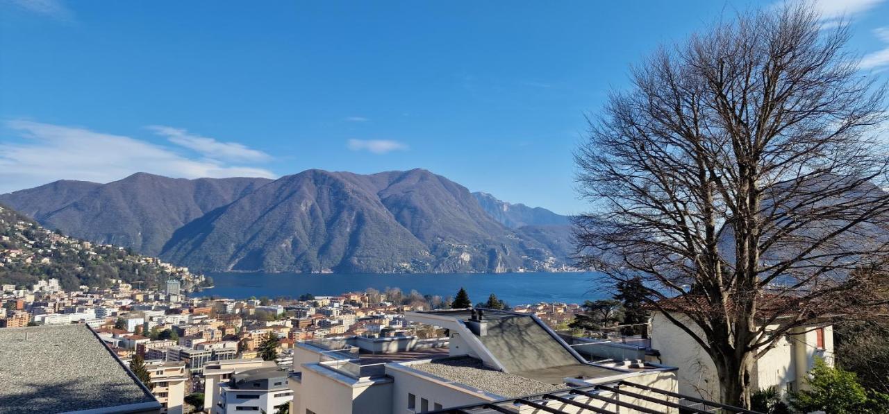 Lugano Lakeview Apartment Private Parking & Self Check-In Buitenkant foto