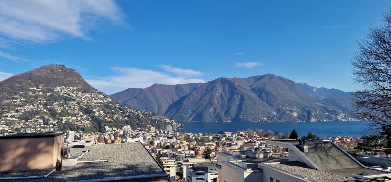 Lugano Lakeview Apartment Private Parking & Self Check-In Buitenkant foto